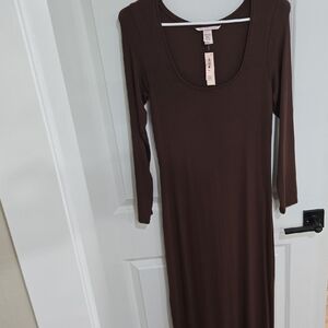 Victoria's Secret Brown Long Sleeve Dress